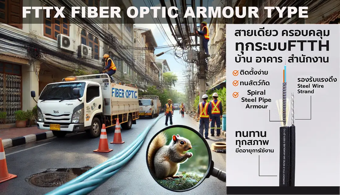 ทำไมต้องเลือกใช้สาย FTTH แบบ Armoured Round Cable?